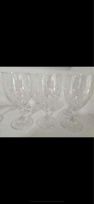 Copas de cristal tallado corte diamante