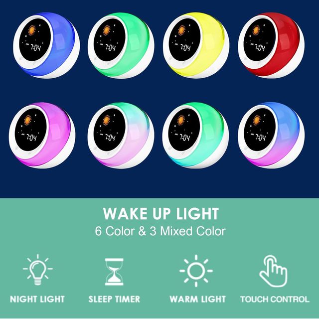 Reloj Despertador Infantil Sol y Luna