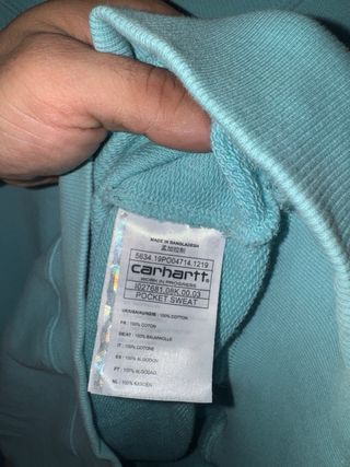 Sudadera Carhartt Pocket Teal