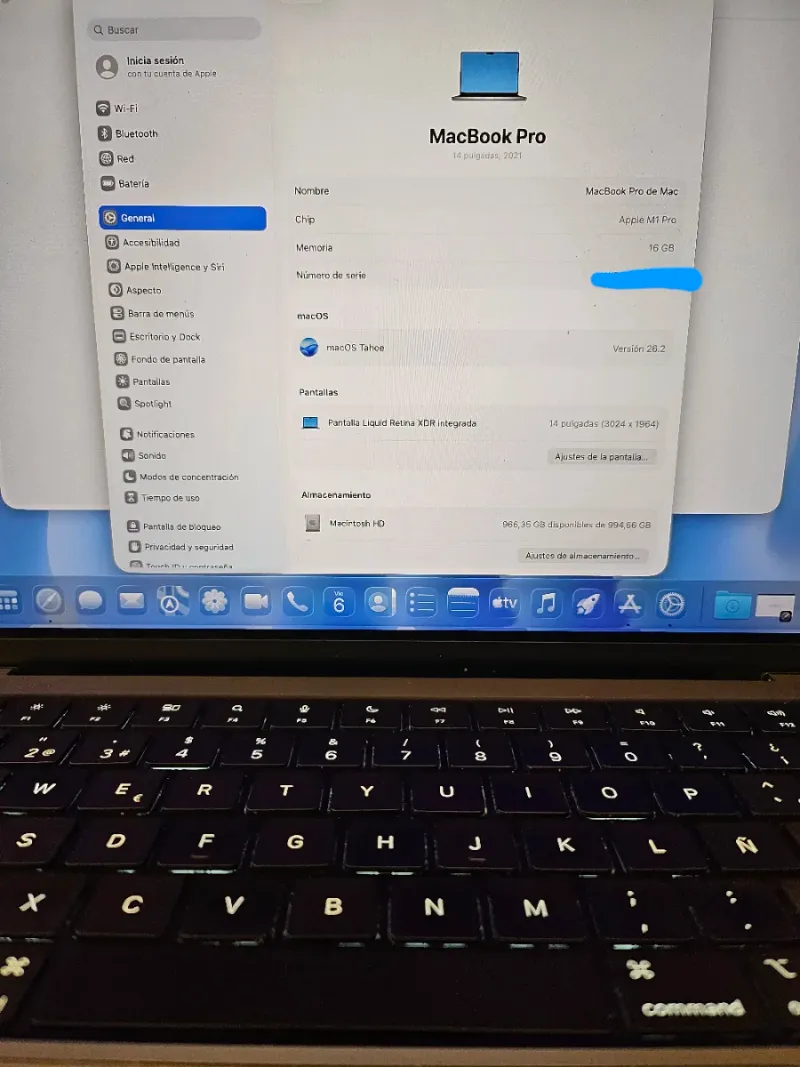 MacBook Pro 14 M1 Pro 16GB RAM 1TB SSD afbeelding 10