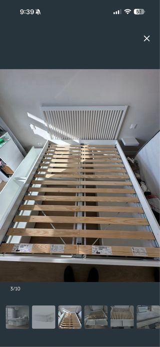 Cama Brimnes Ikea Blanca con Cajones