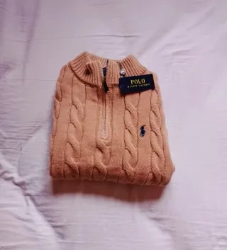 Jersey Polo Ralph Lauren Beige Cable Knit