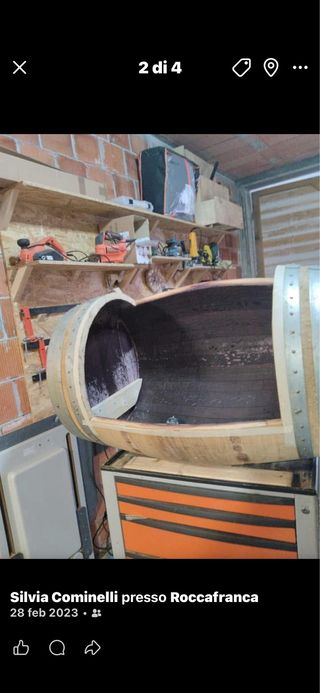 Panca Botte Rovere Fatta a Mano