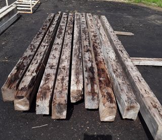 Vigas antiguas de pino flandes