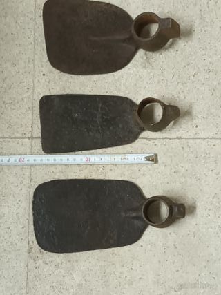 lote de 3 azadas pequeñas para antigüedad