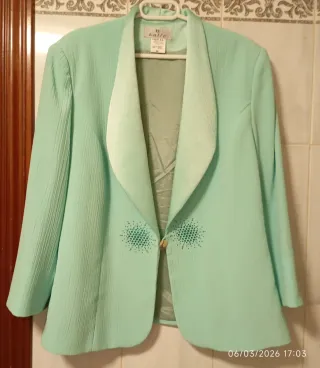 Traje de 3 piezas mujer verde pastel