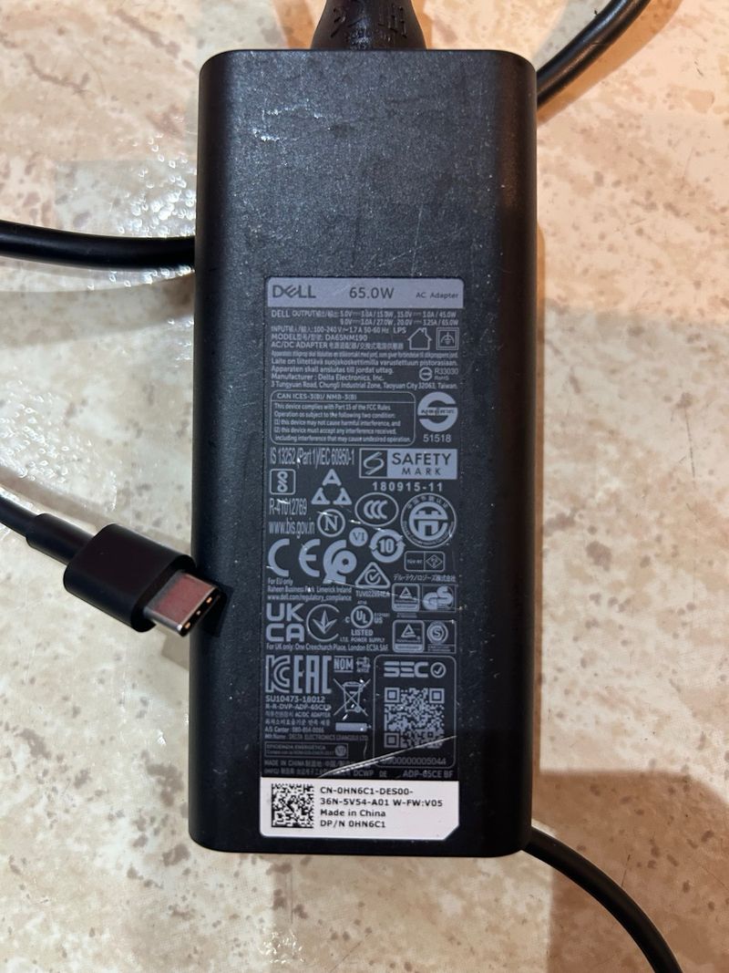 Cargador Dell 65W Original USB-C afbeelding 2