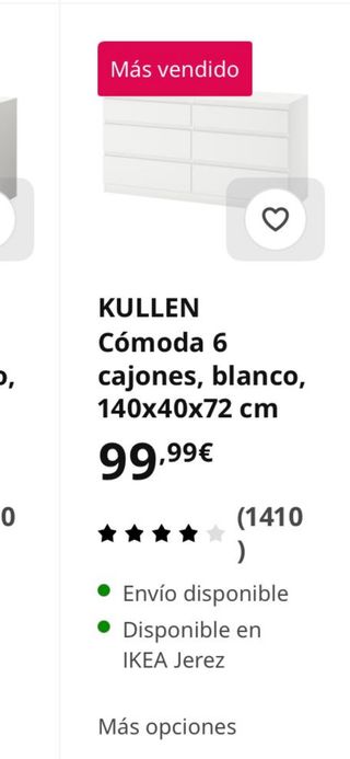 Cómoda Ikea Blanca