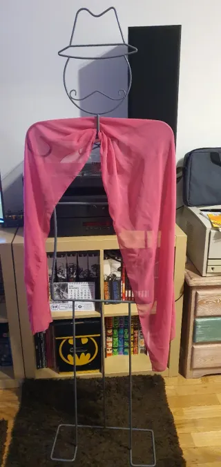 Vestido largo rosa strapless