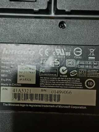 Teclado y Ratón Lenovo Negro