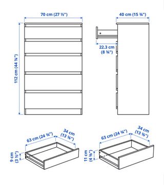 Cómoda Kullen Ikea Blanca