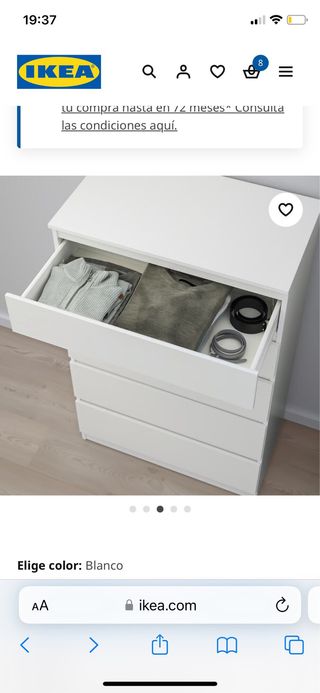 Cómoda Kullen Ikea Blanca