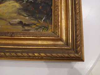 Cuadro Óleo Marco Madera 70x60