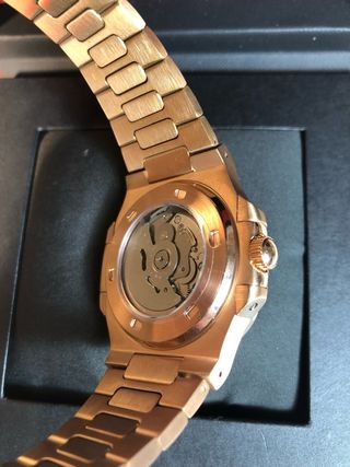 Seiko Mod - Nautilus (Oro Rosa y Chocolate)