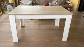 Mesa Comedor Extensible Madera Blanca