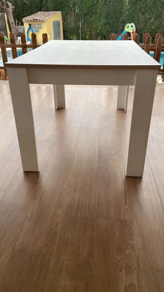 Mesa Comedor Extensible Madera Blanca