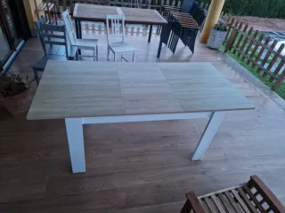 Mesa Comedor Extensible Madera Blanca