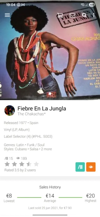 Vinilo Los Chakachas - Fiebre en la Jungla