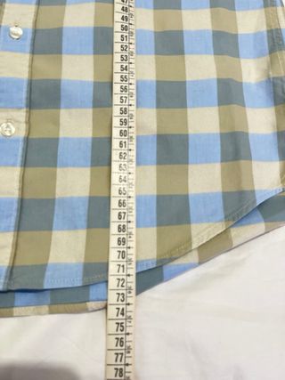 Camisa Burberry Cuadros Beige y Azul M