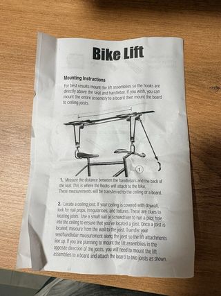 Poleas para colgar bicicletas del techo
