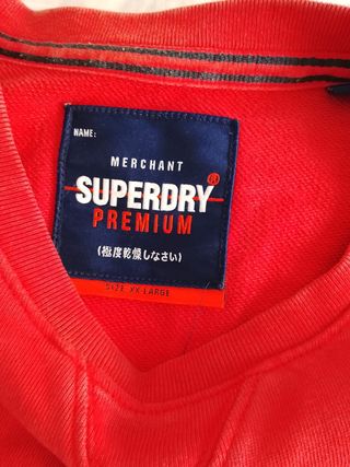 Sudadera Superdry Premium Roja Talla XXL