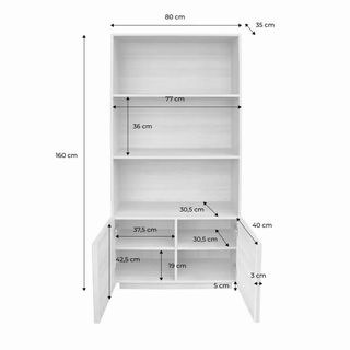 Librería estantería Kuba Sweeek Nogal
