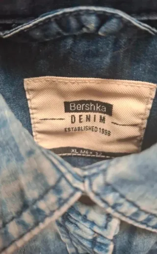 Camisa vaquera Bershka Acid Wash Talla L