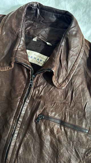 CHAQUETA CUERO MARRON SERAPHIN HOMBRE 52 L