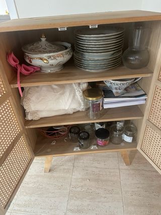 Aparador Nórdico Madera y Ratán SKLUM