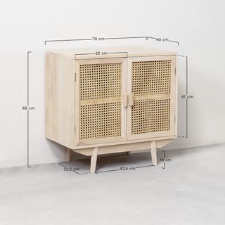 Aparador Nórdico Madera y Ratán SKLUM