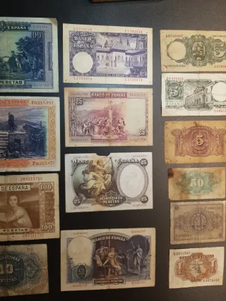 LOTE BILLETES DE ESPAÑA CIRCULADOS