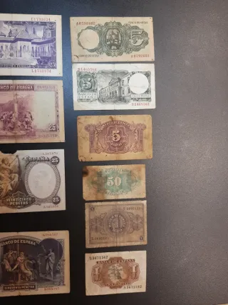 LOTE BILLETES DE ESPAÑA CIRCULADOS