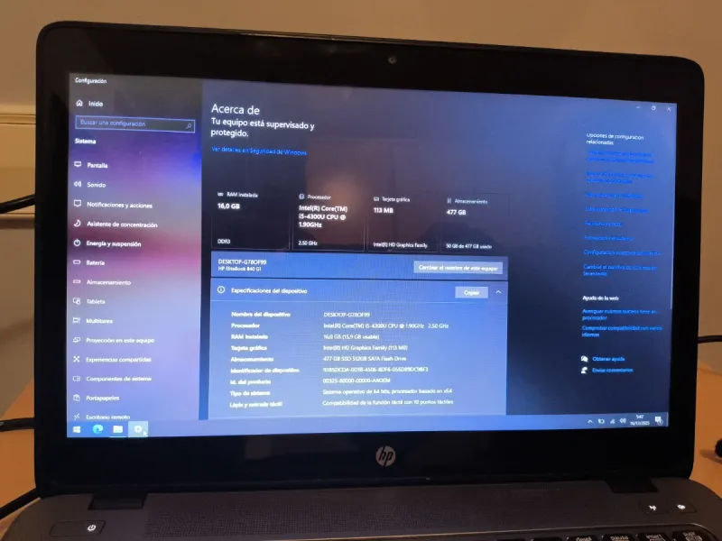 HP EliteBook 840 G1 Portátil afbeelding 3
