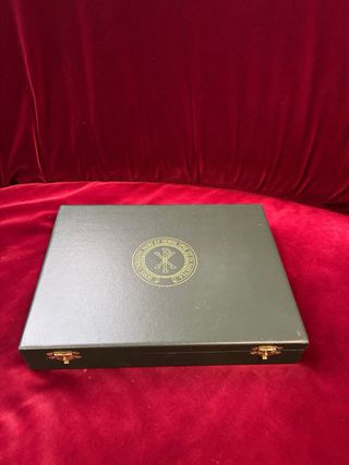 Contenitore per monete in velluto verde