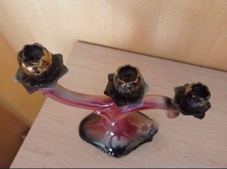 Candelabros de cristal y metal