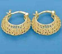 Pendientes Aro Oro Filigrana