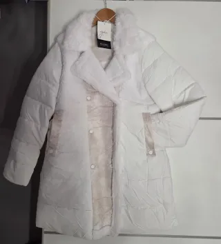 Abrigo KELARBEC blanco mujer