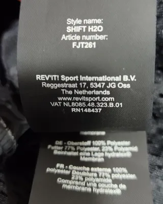 Chaqueta Moto Rev'it Shift H2O Talla S