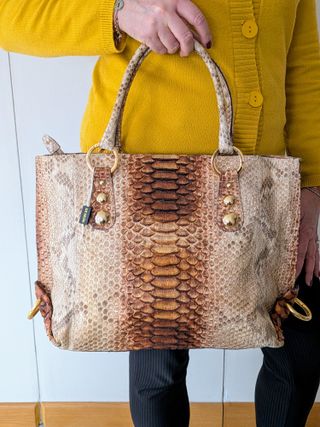 Borsa Ape Regina Vera Pelle Pitone