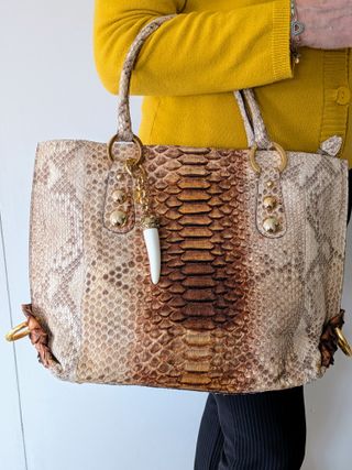 Borsa Ape Regina Vera Pelle Pitone