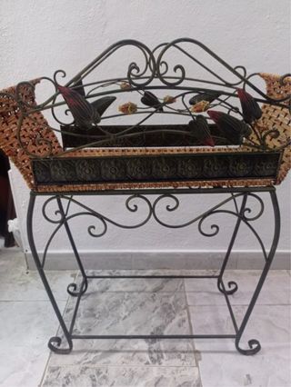 Centro de pasillo forja y mimbre