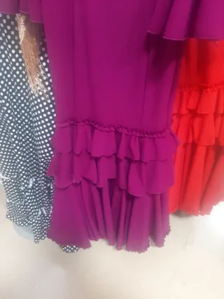 Vestido Flamenca Morado y Rojo