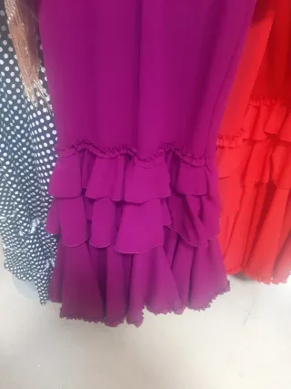 Vestido Flamenca Morado y Rojo