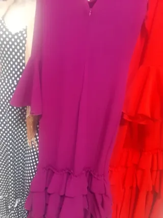 Vestido Flamenca Morado y Rojo