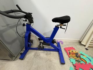 Bicicleta Estática Gimnasio Azul