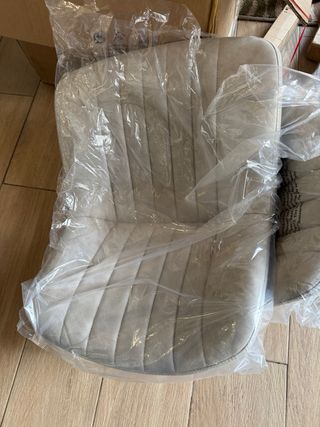 Taburetes de tela beige