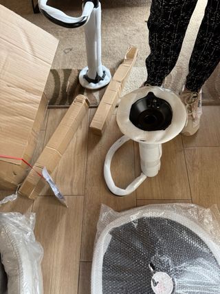 Taburetes de tela beige