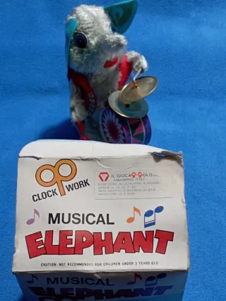 Elefante Musical a Corda in Latta