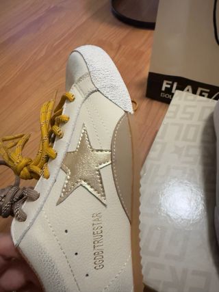 Zapatos Mujer Beige y Dorado