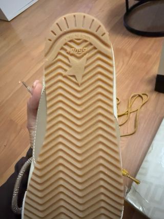 Zapatos Mujer Beige y Dorado